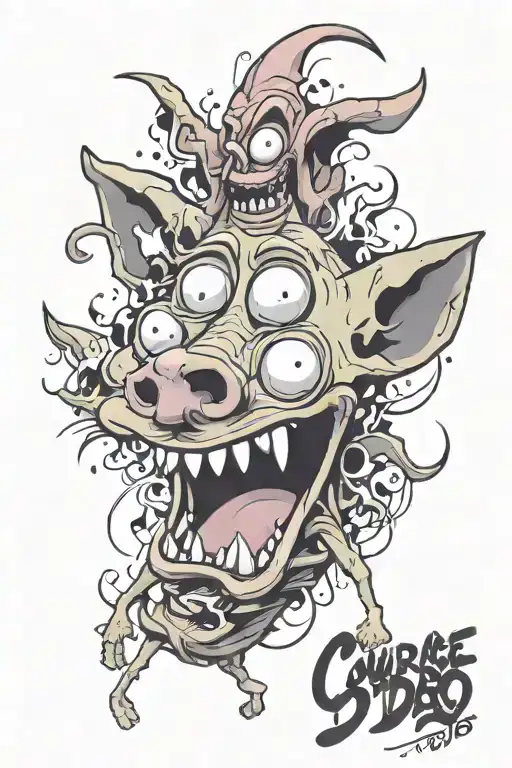 Courage the Cowardly Dog tattoo design idea