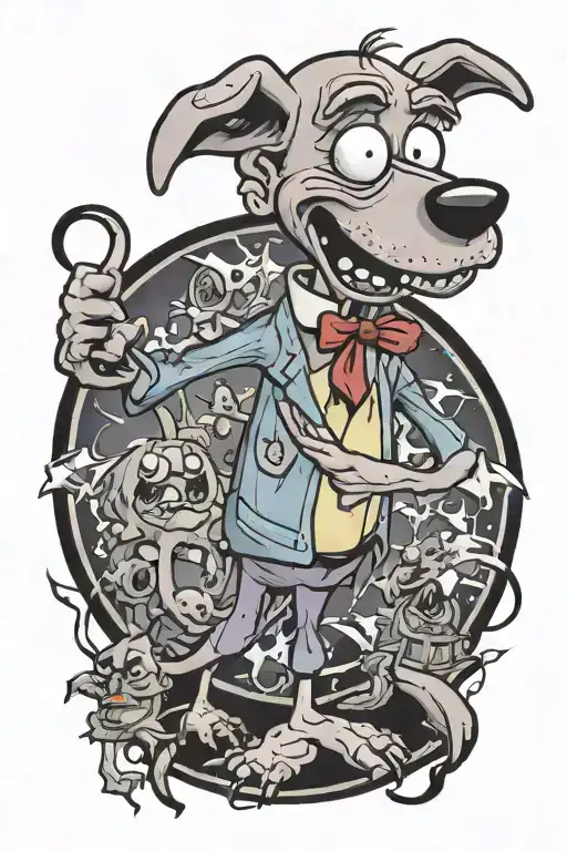 Courage the Cowardly Dog tattoo design idea