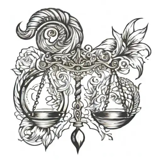 Libra Aries tattoo design idea