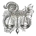 Libra Aries tattoo design idea
