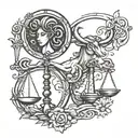 Libra Aries tattoo design idea