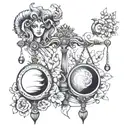 Libra Aries tattoo design idea