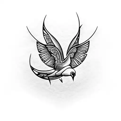 Dove of peace and love. Decorative illustration for logo, emblem, tattoo,  embroidery, laser cutting, sublimation. 19511509 Vector Art at Vecteezy