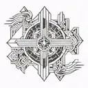 art deco architecture patterns tattoo design idea