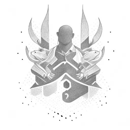 dad and son tattoo design idea