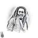 bob marley tattoo design idea