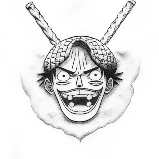 luffy one piece tattoo design idea