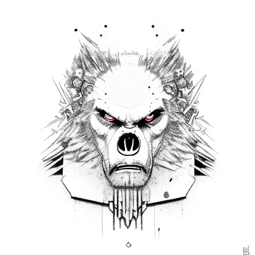 lobo bosque hombre solitario tattoo design idea