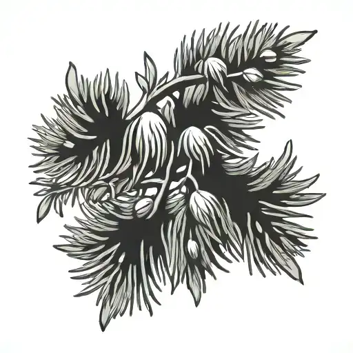 juniper branch tattoo design idea