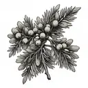 juniper branch tattoo design idea