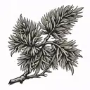 juniper branch tattoo design idea