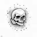 Skull wearing firefighter gear tattoo design idea