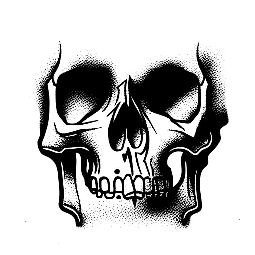 Skull tattoo design idea