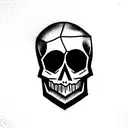 Skull tattoo design idea