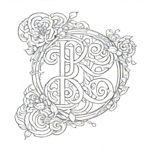 karma sign letters tattoo design idea