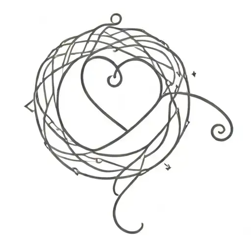 infinity symbol. heart. sun and moon.  tattoo design idea