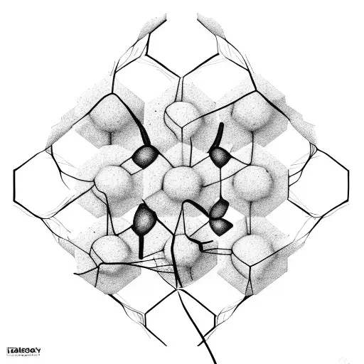 insects trapped inside of hexagons tattoo design idea