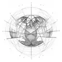 Geometric globe: A geometric representation of the Earth can be a unique and stylish tattoo design. The continents and l tattoo design idea