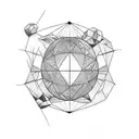 Geometric globe: A geometric representation of the Earth can be a unique and stylish tattoo design. The continents and l tattoo design idea