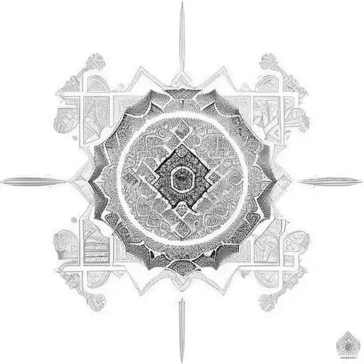 Incorporate elements of Persian architecture and design into a tattoo inspired by the Achaemenid empire tattoo design idea