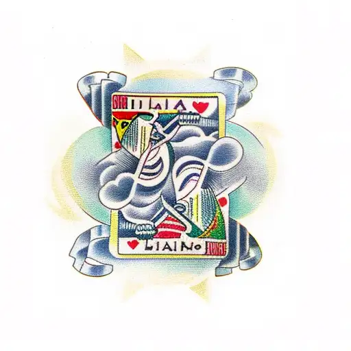 italian playing cards tattoo design idea