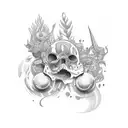 italian cards tattoo design idea