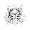 italian cards tattoo design idea