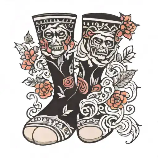 socks tattoo design idea