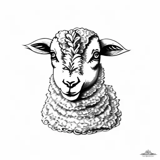 Lamb tattoo design idea