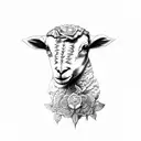 Lamb tattoo design idea