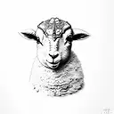 Lamb tattoo design idea