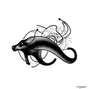 hippocampus of mice and neuron tattoo design idea