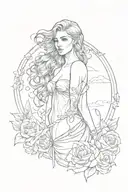 full body Aphrodite realistic sexy girl shoulder tattoo tattoo design idea
