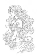 full body Aphrodite realistic sexy girl shoulder tattoo tattoo design idea