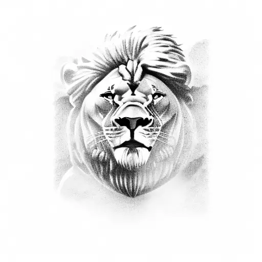 roman coliseum gladiator fighting a lion all in stone tattoo design idea