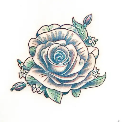 forget me nots tattoo design idea