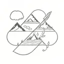 the elements, Fire, Water, Air, Earth tattoo design idea