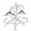 the elements, Fire, Water, Air, Earth tattoo design idea