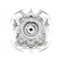 An open book with intricate illustrations of celestial bodies and occult symbols tattoo design idea