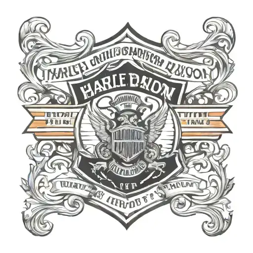 Harley Davidson bar and shield with the state of tennessee in place of the bar tattoo design idea