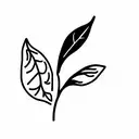 Leaf tattoo design idea