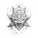 majora's mask tattoo design idea