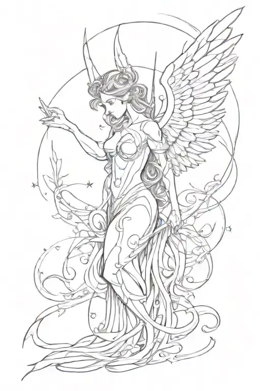 000 angel numbers tattoo design idea