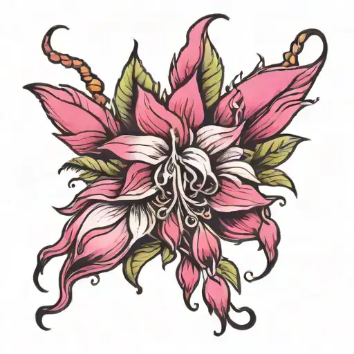 Fuchsia tattoo design idea