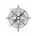 three arrow and compass tattoo design idea