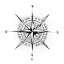 compass arrow tattoo design idea
