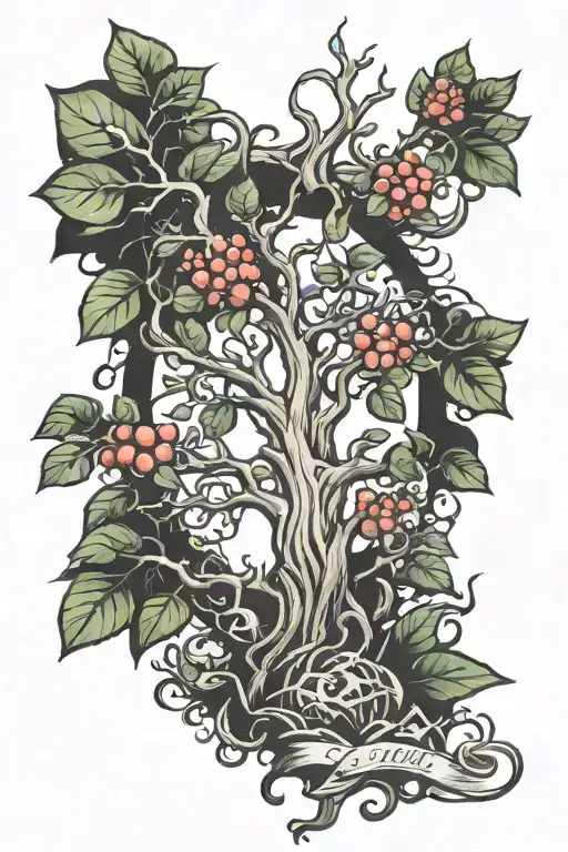 poison tree tattoo design idea