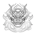 Hannya mask tattoo design idea