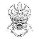 Hannya mask tattoo design idea