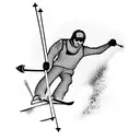 skiing tattoo design idea